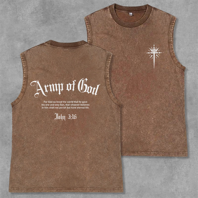 Christianartworkshop Canotta unisex lavata "Uomo di Dio Giovanni 3:16" - Marrone - 2XL - image 14