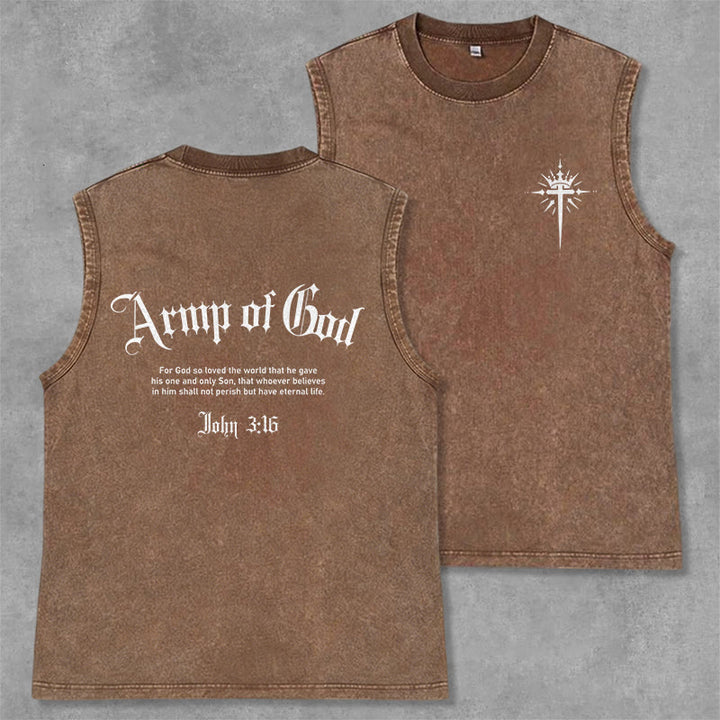Christianartworkshop Canotta unisex lavata "Uomo di Dio Giovanni 3:16" - Marrone - 2XL - image 14