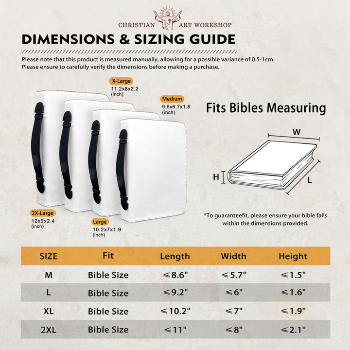 Christianartworkshop Lascia che la tua fede sia più grande della tua paura. Copertina della Bibbia con motivo floreale. - image 16