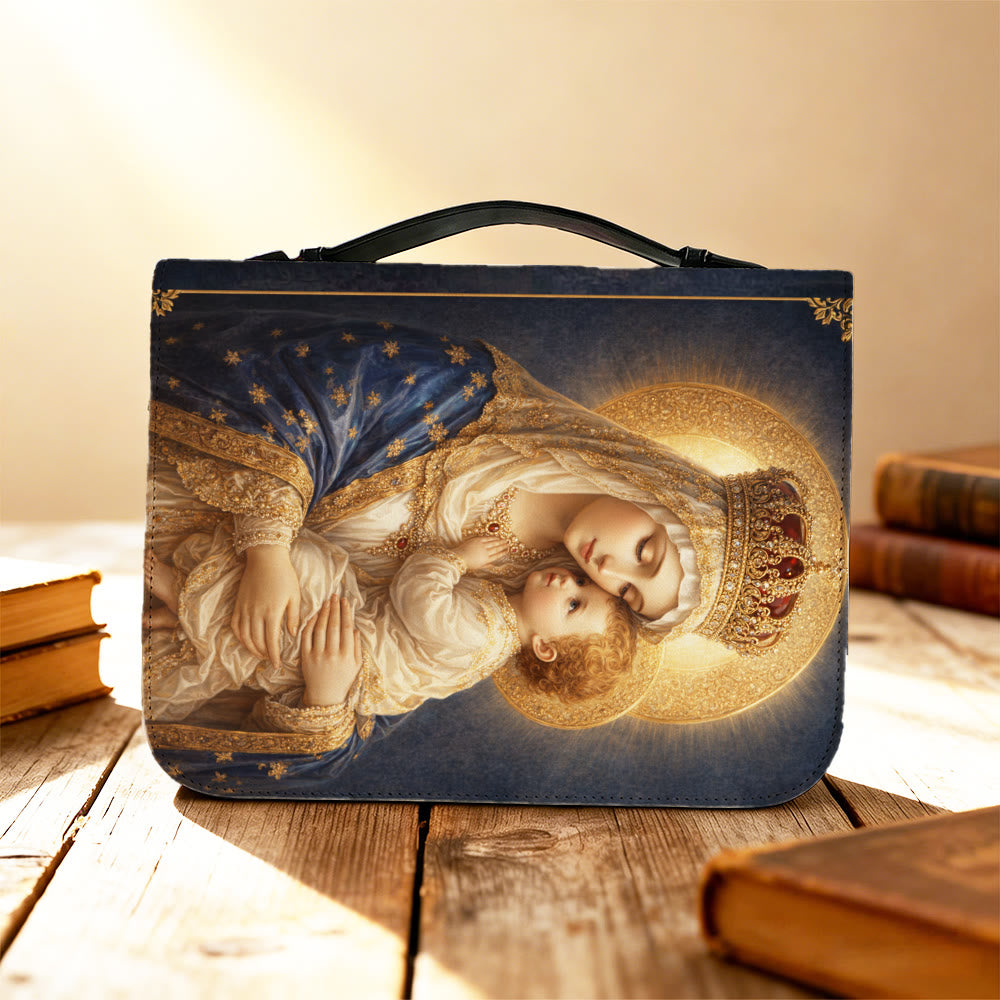Christianartworkshop Copertina per Bibbia con cerniera raffigurante la Madonna con Bambino. - image 7