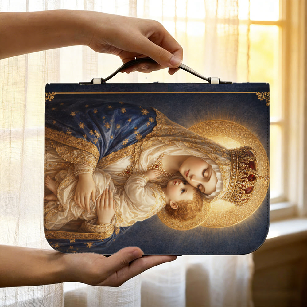 Christianartworkshop Copertina per Bibbia con cerniera raffigurante la Madonna con Bambino. - image 9