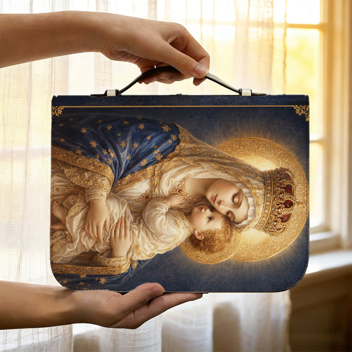 Christianartworkshop Copertina per Bibbia con cerniera raffigurante la Madonna con Bambino. - image 9