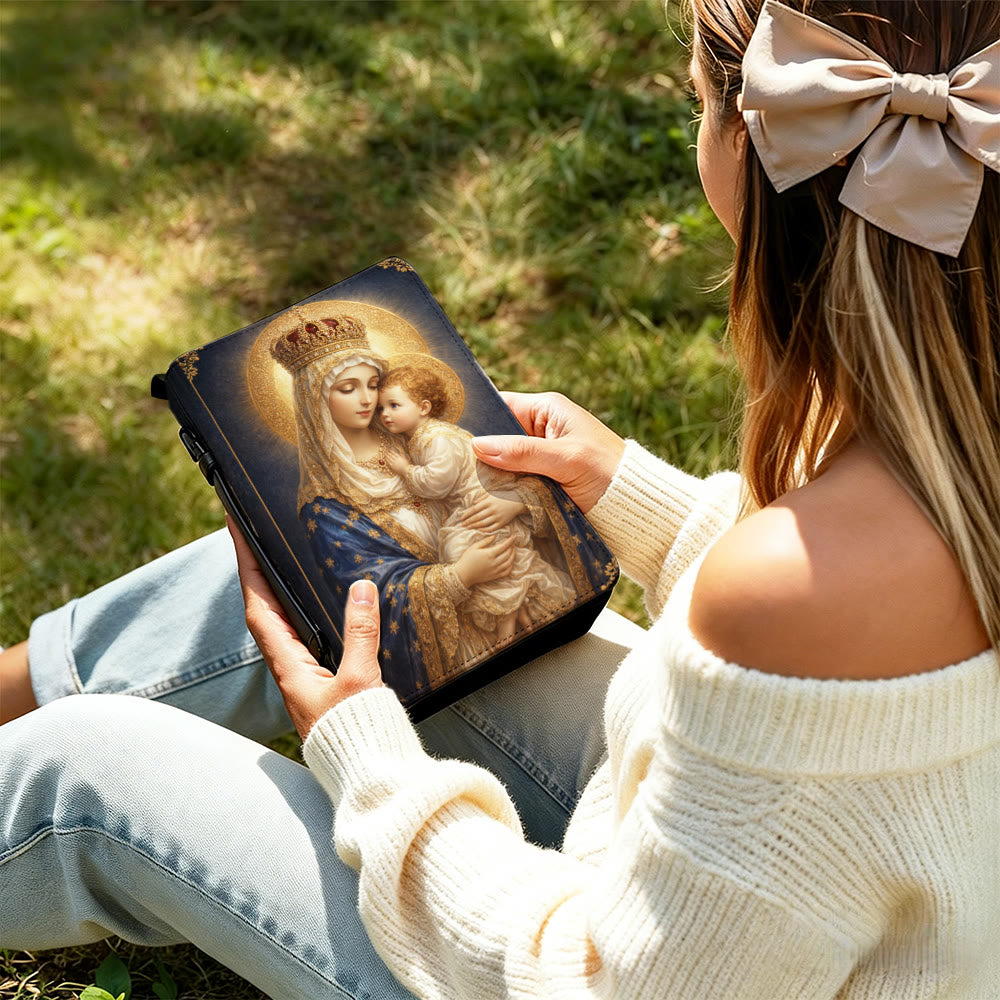 Christianartworkshop Copertina per Bibbia con cerniera raffigurante la Madonna con Bambino. - image 11
