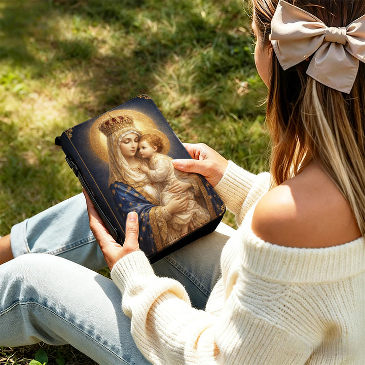 Christianartworkshop Copertina per Bibbia con cerniera raffigurante la Madonna con Bambino. - image 11