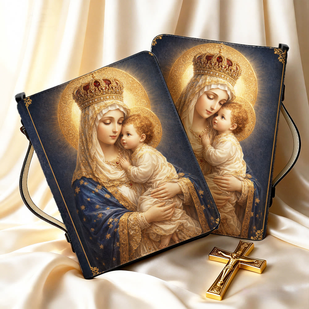 Christianartworkshop Copertina per Bibbia con cerniera raffigurante la Madonna con Bambino. - image 12
