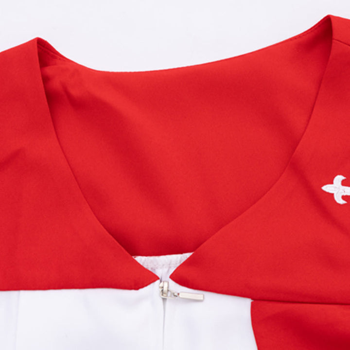 Christianartworkshop - Distintiva veste bianca da clero con colletto rosso ed emblema della croce - image 8