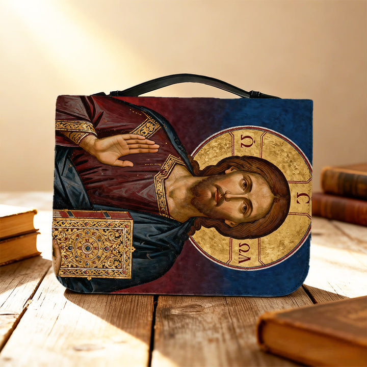 Christianartworkshop Copertina per Bibbia devozionale con icona di Gesù Cristo e croce decorata. - image 6