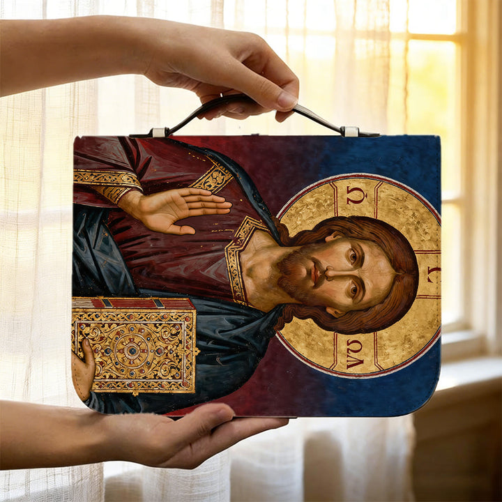 Christianartworkshop Copertina per Bibbia devozionale con icona di Gesù Cristo e croce decorata. - image 11