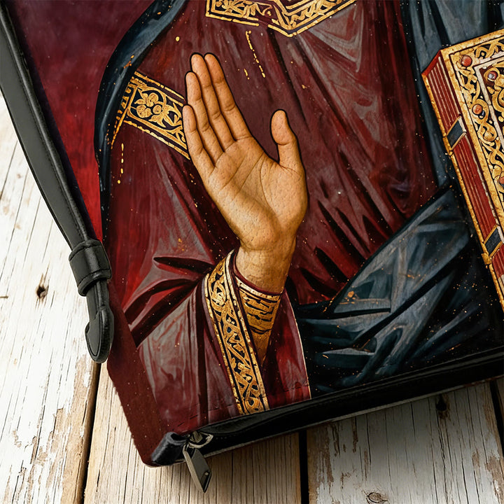 Christianartworkshop Copertina per Bibbia devozionale con icona di Gesù Cristo e croce decorata. - image 13