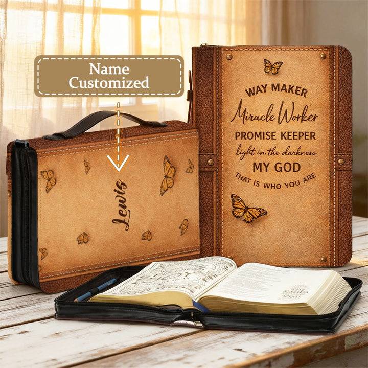 Christianartworkshop Costruttore di vie, Operatore di miracoli, Custode delle promesse, Fedele, Copertina della Bibbia - 2XL - Nome personalizzato - image 0