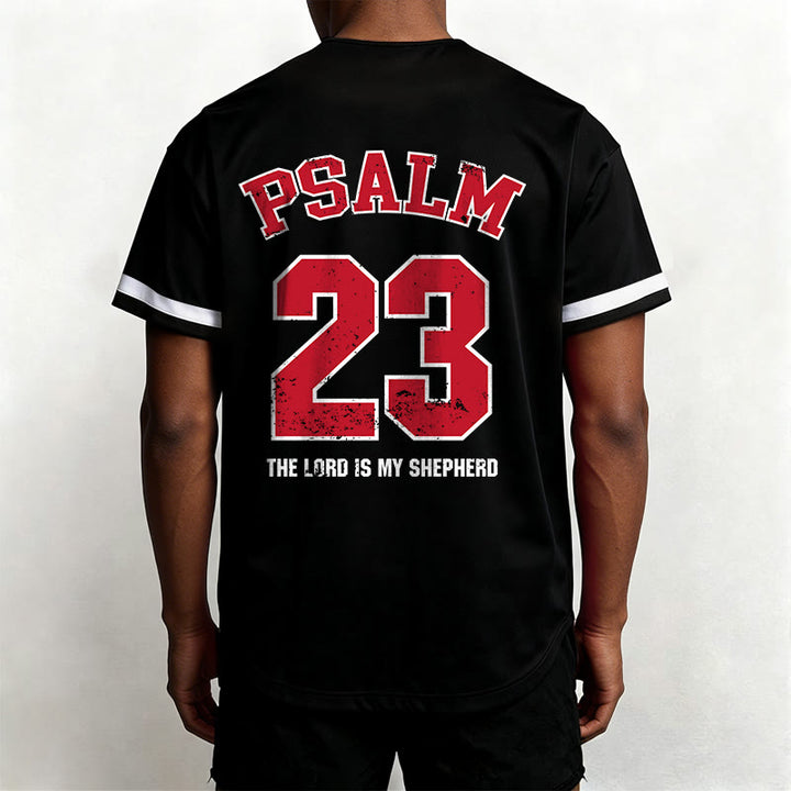 Christianartworkshop Maglia da baseball Salmo 23 Fede: Il Signore è il mio pastore Maglietta sportiva devozionale - image 2