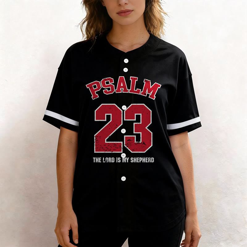 Christianartworkshop Maglia da baseball Salmo 23 Fede: Il Signore è il mio pastore Maglietta sportiva devozionale - image 3