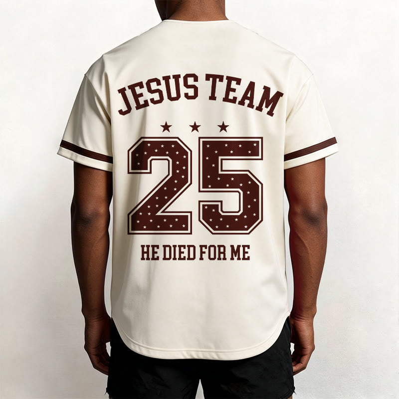 Christianartworkshop Jesus Team 25 He Died For Me Faith Baseball Jersey - image 2