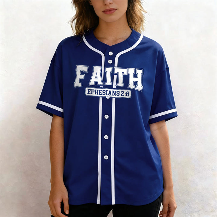 Christianartworkshop Faith Maglia da baseball personalizzata con nome e numero - image 4