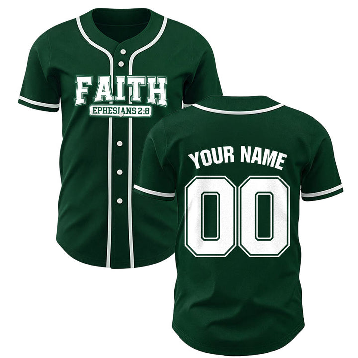 Christianartworkshop Faith Maglia da baseball personalizzata con nome e numero - Verde - 5XL - Nome & Numero personalizzati - image 50