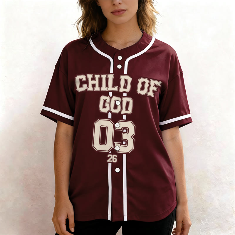 Christianartworkshop Figlio di Dio Dichiarazione cristiana Maglia da baseball personalizzata con nome e numero - image 3