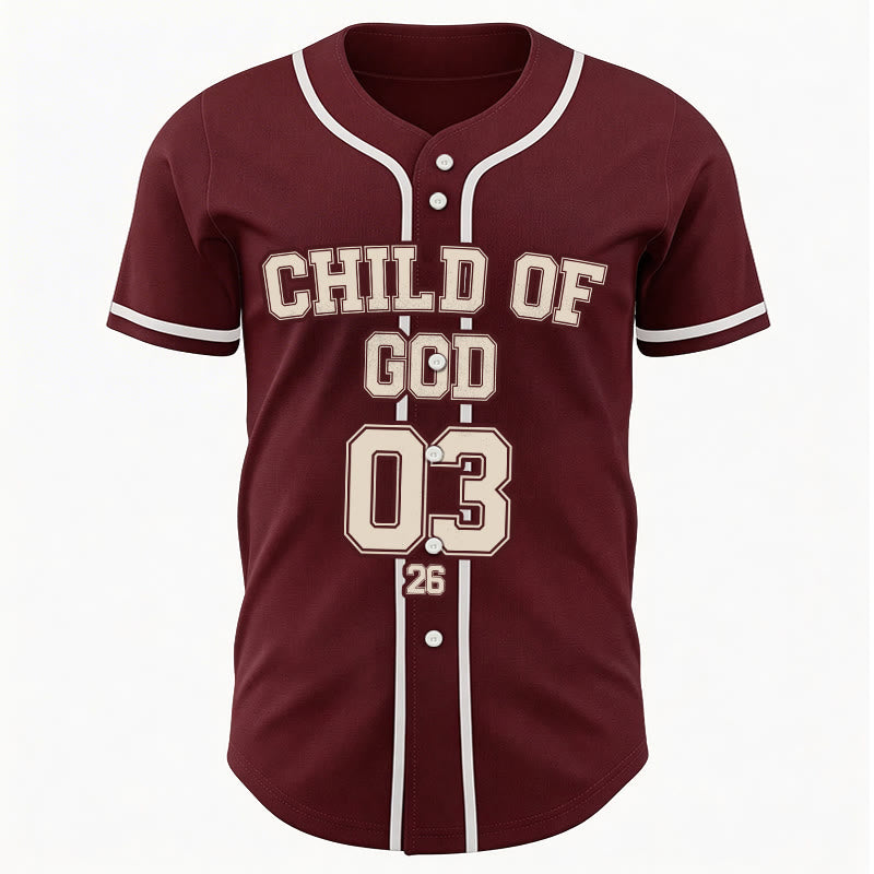 Christianartworkshop Figlio di Dio Dichiarazione cristiana Maglia da baseball personalizzata con nome e numero - image 5