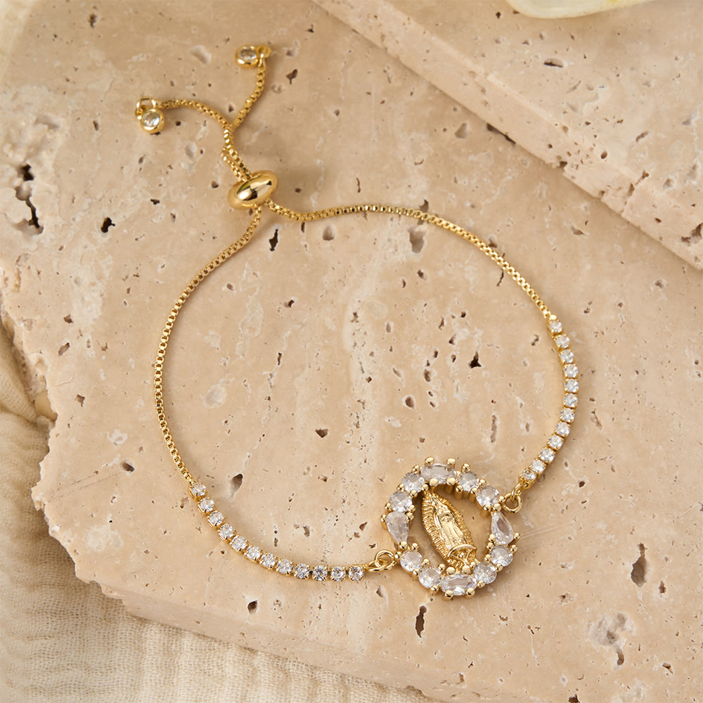 Christianartworkshop Bracciale bolo regolabile con la Madonna al centro, simbolo della grazia divina - image 13