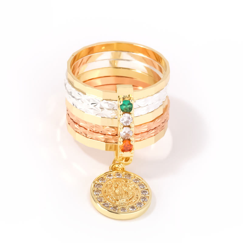 Christianartworkshop Anello di devozione mariana a più livelli con medaglia pendente: un simbolo quotidiano di speranza e incoraggiamento. - image 3