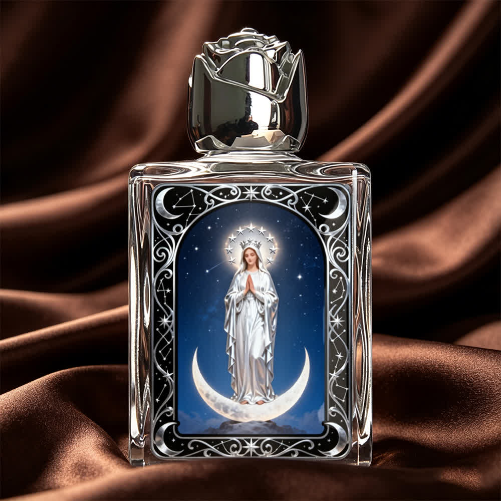 Christianartworkshop Bottiglia quadrata per acqua santa con icone cattoliche: bottiglia profumata con immagini sacre - Vergine Maria n. 2 - image 16