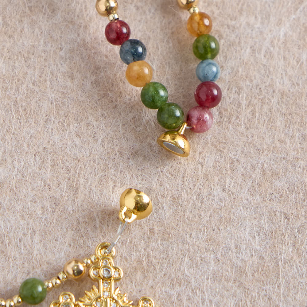 Braccialetto rosario magnetico in agata fragola Christianartworkshop : emblema di grazia divina e purezza - image 25