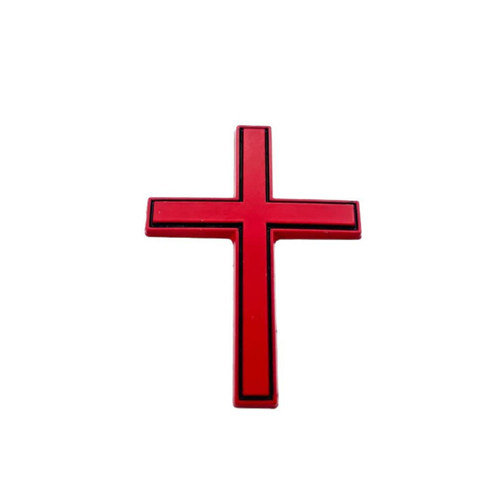 Adesivo per auto con croce in metallo resistente Christianartworkshop : un promemoria della Sua silenziosa guida sulla strada. - Rosso Nero (Set di 4) - image 23