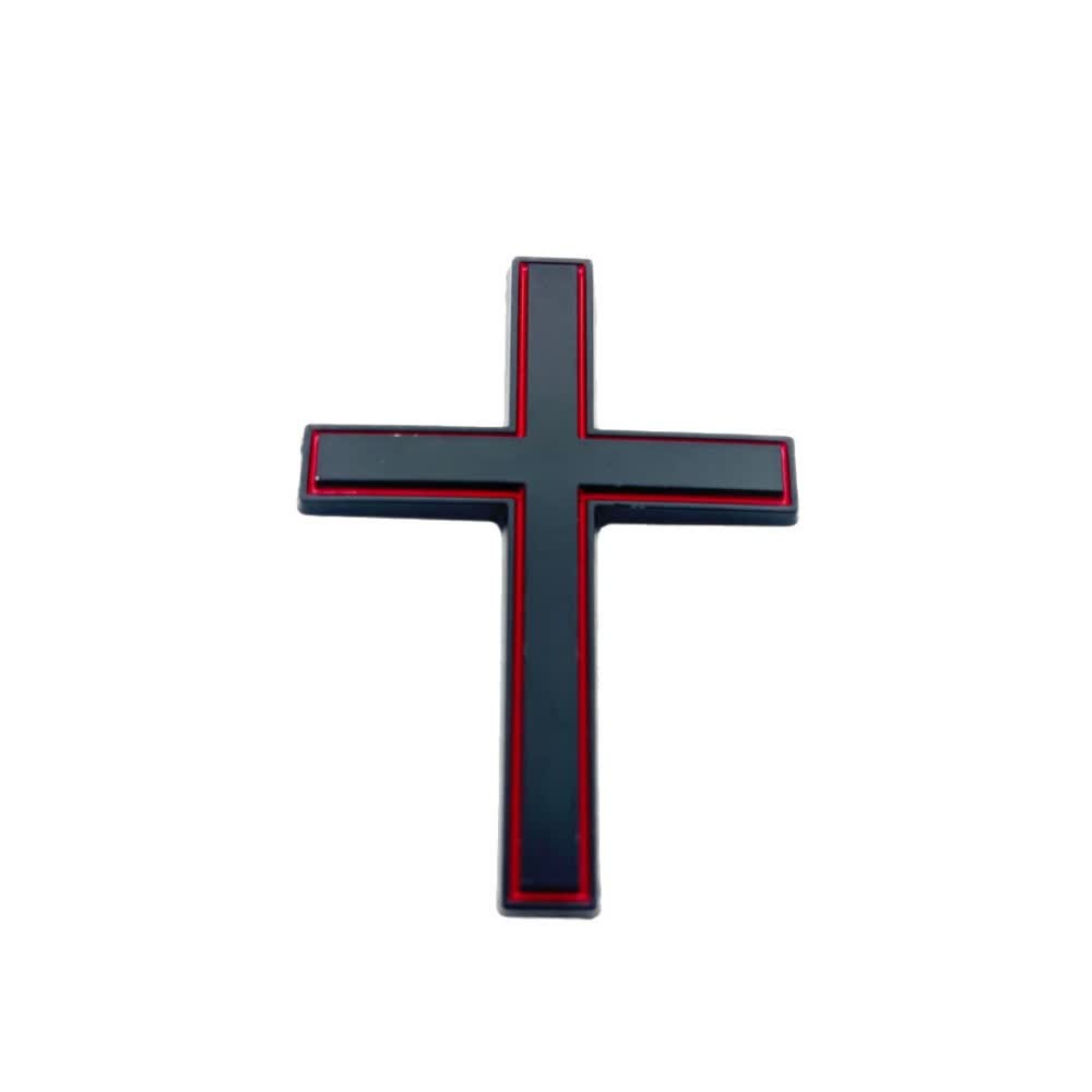 Adesivo per auto con croce in metallo resistente Christianartworkshop : un promemoria della Sua silenziosa guida sulla strada. - Nero Rosso (Set di 4) - image 24