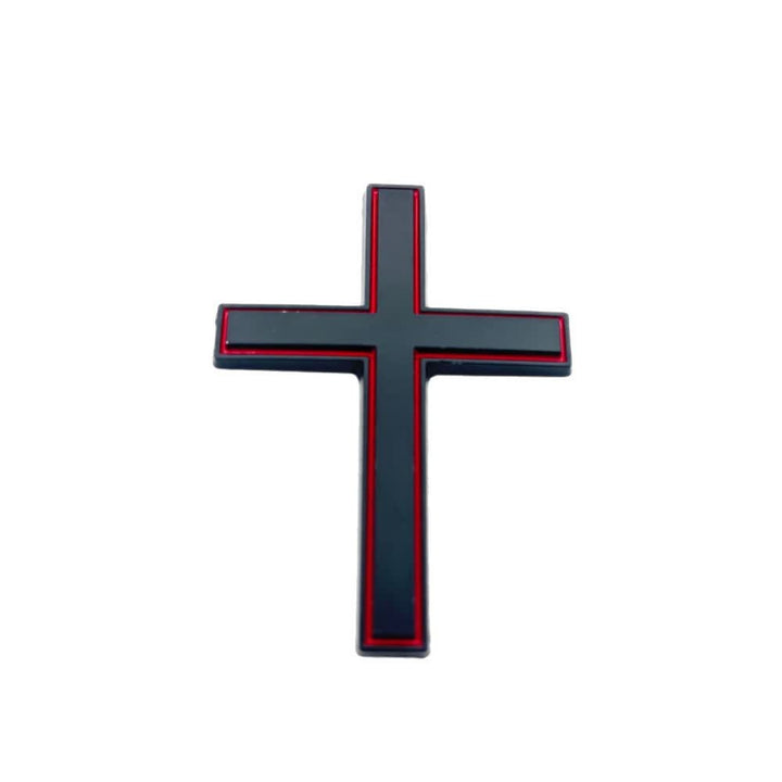 Adesivo per auto con croce in metallo resistente Christianartworkshop : un promemoria della Sua silenziosa guida sulla strada. - Nero Rosso (Set di 4) - image 24