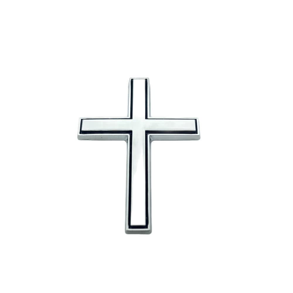 Adesivo per auto con croce in metallo resistente Christianartworkshop : un promemoria della Sua silenziosa guida sulla strada. - Argento e nero (set da 4) - image 20