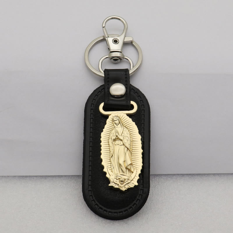 Christianartworkshop Portachiavi devozionale della Madonna di Guadalupe: emblema della grazia mariana e della protezione spirituale. - Veste d'oro e la Madonna - image 7