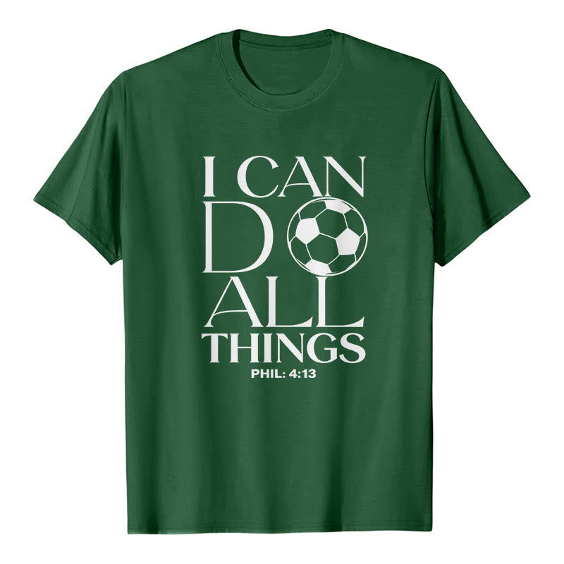 Christianartworkshop Filippesi 4:13 Posso fare ogni cosa Calcio Maglietta a maniche corte premium - Verde scuro - 2XL - image 6