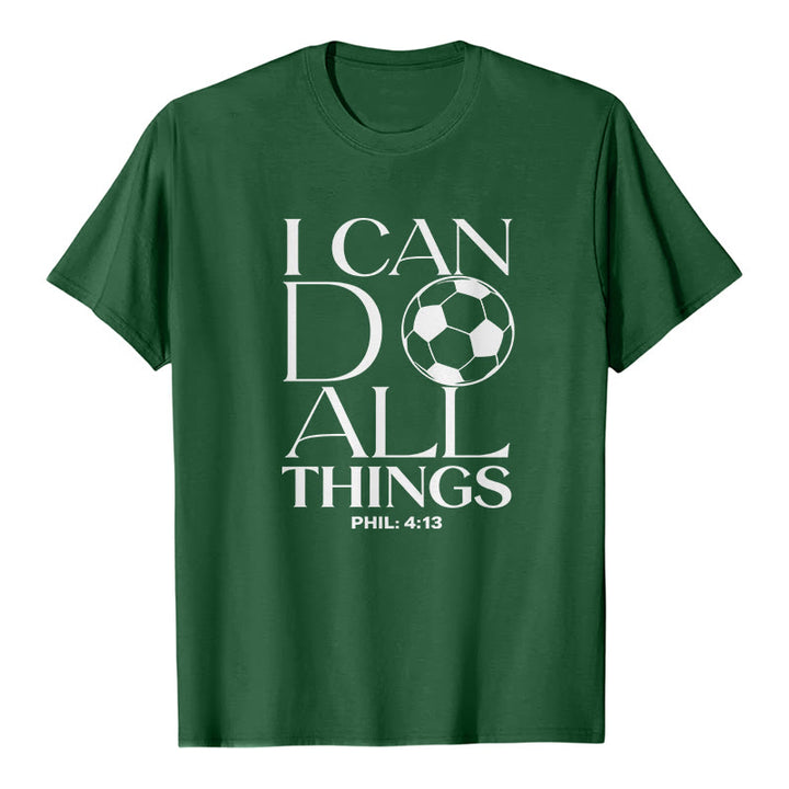 Christianartworkshop Filippesi 4:13 Posso fare ogni cosa Calcio Maglietta a maniche corte premium - Verde scuro - 2XL - image 6