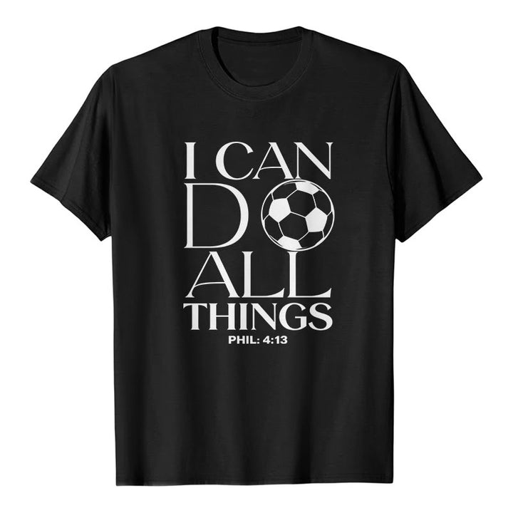 Christianartworkshop Filippesi 4:13 Posso fare ogni cosa Calcio Maglietta a maniche corte premium - Nero - 2XL - image 1
