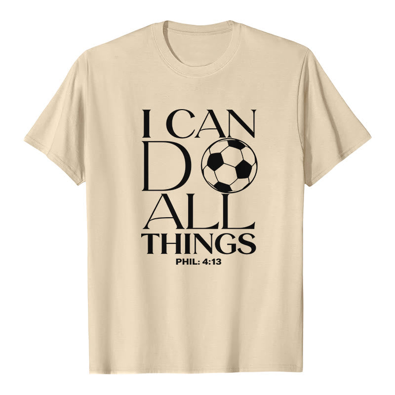 Christianartworkshop Filippesi 4:13 Posso fare ogni cosa Calcio Maglietta a maniche corte premium - Beige - 2XL - image 8