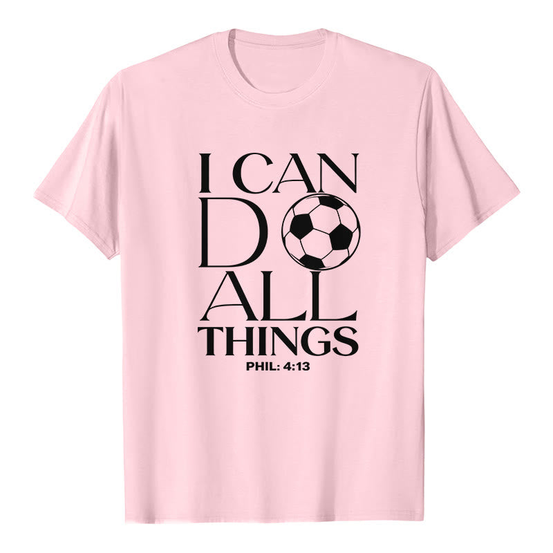 Christianartworkshop Filippesi 4:13 Posso fare ogni cosa Calcio Maglietta a maniche corte premium - Rosa - 2XL - image 3