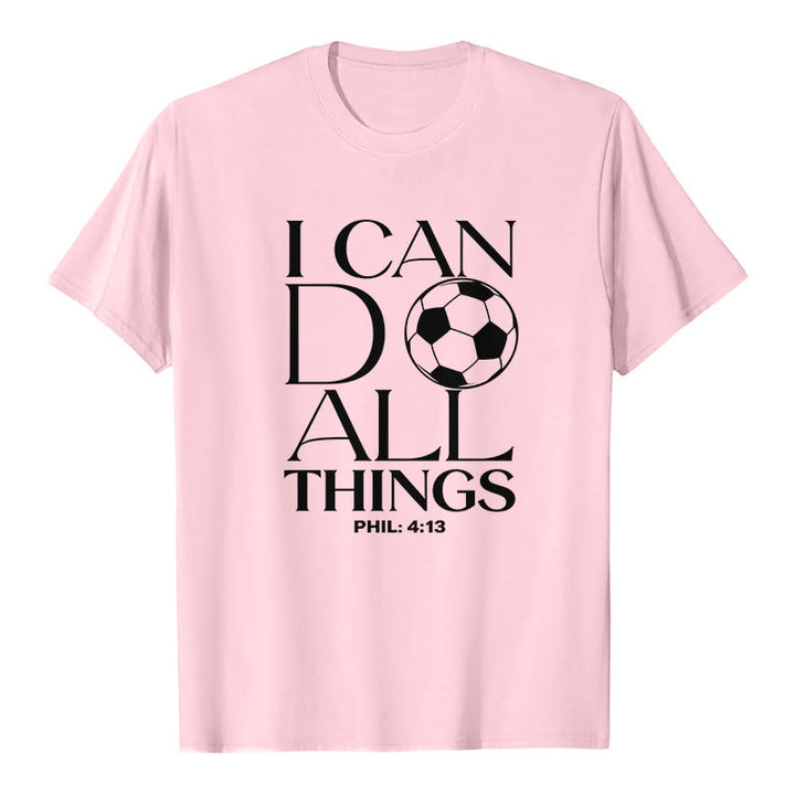 Christianartworkshop Filippesi 4:13 Posso fare ogni cosa Calcio Maglietta a maniche corte premium - Rosa - 2XL - image 3