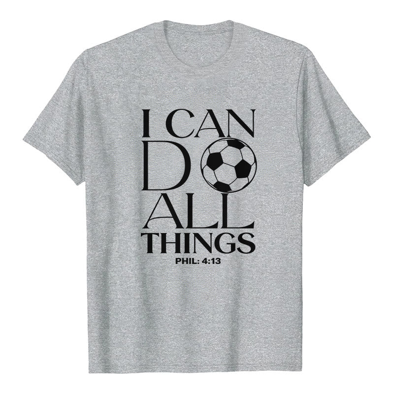Christianartworkshop Filippesi 4:13 Posso fare ogni cosa Calcio Maglietta a maniche corte premium - Grigio - 2XL - image 0