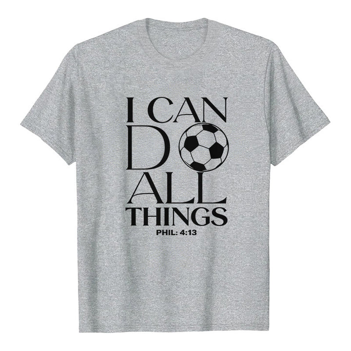 Christianartworkshop Filippesi 4:13 Posso fare ogni cosa Calcio Maglietta a maniche corte premium - Grigio - 2XL - image 0
