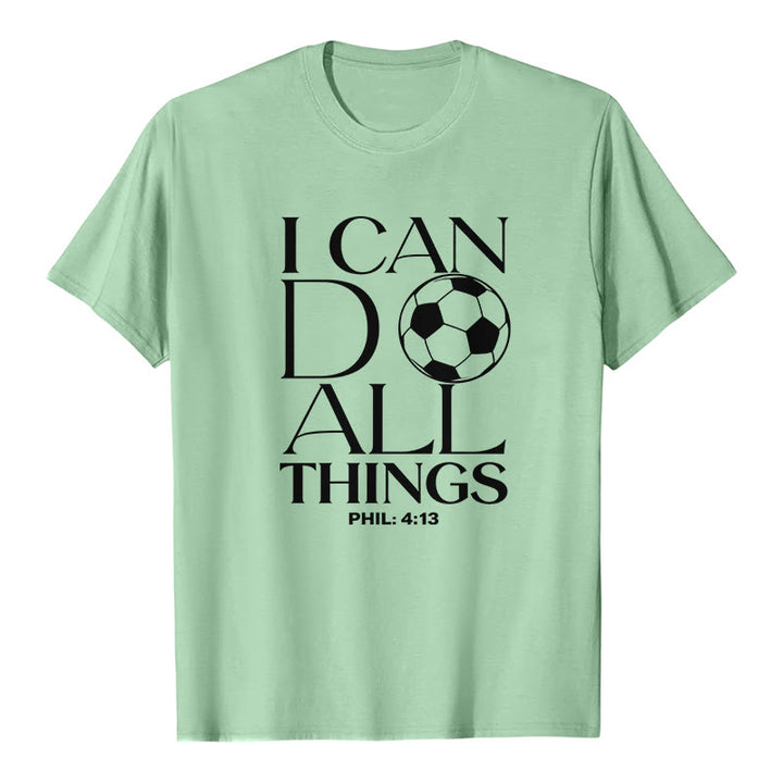 Christianartworkshop Filippesi 4:13 Posso fare ogni cosa Calcio Maglietta a maniche corte premium - Verde chiaro - 2XL - image 5