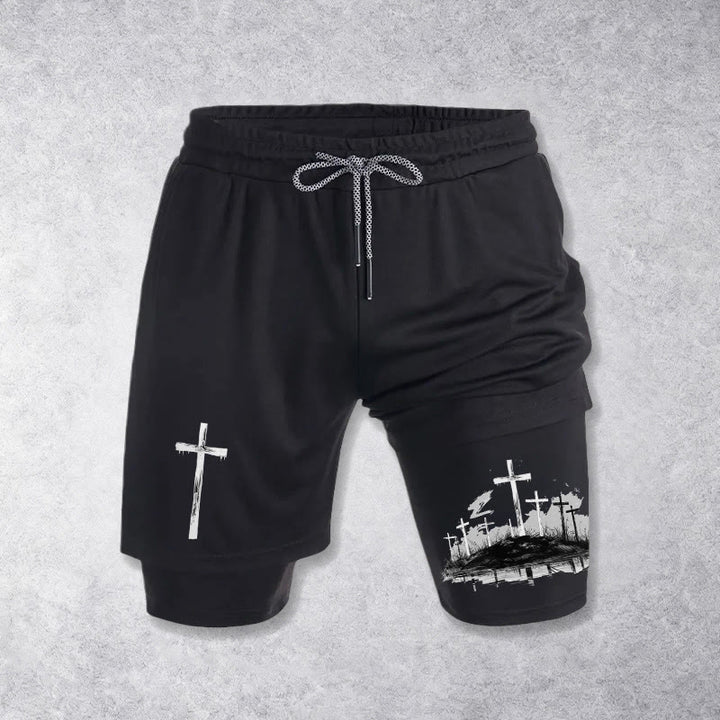 Christianartworkshop Calvary Cross Scene Performance Layered Shorts - image 10