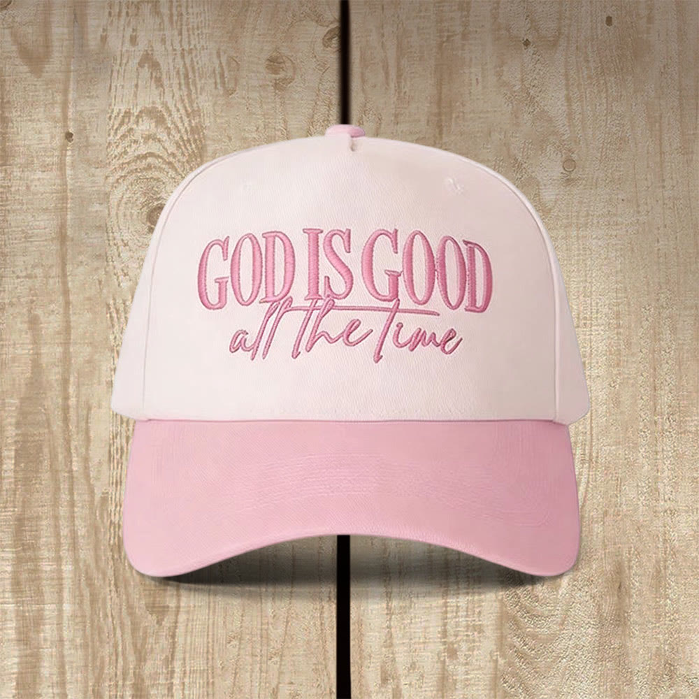 Christianartworkshop Dio è buono sempre - Cappellino da baseball casual con scritta "Fede" ricamata - Rosa - image 0