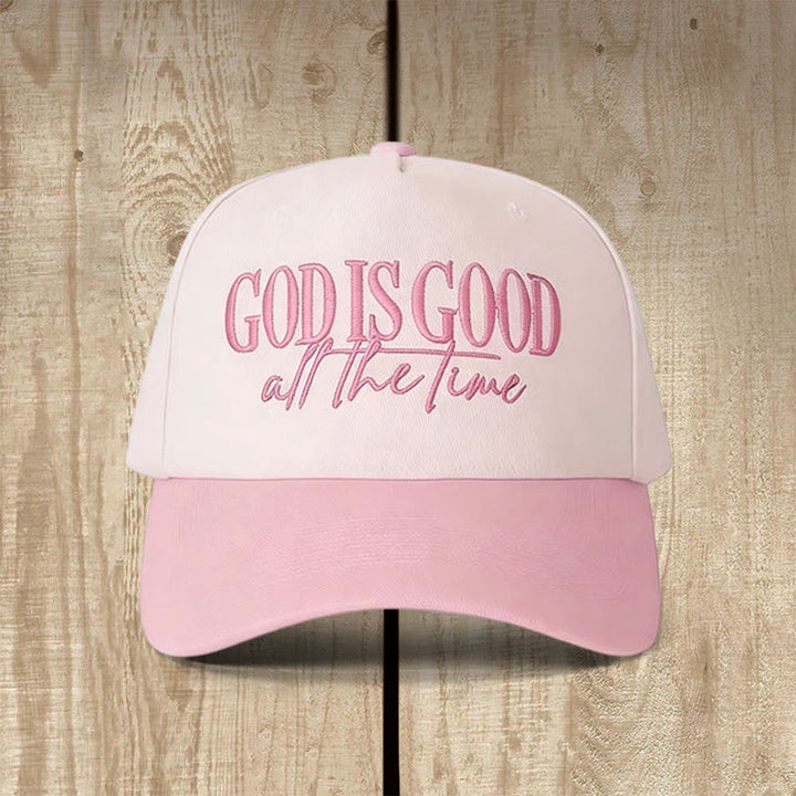Christianartworkshop Dio è buono sempre - Cappellino da baseball casual con scritta "Fede" ricamata - Rosa - image 0