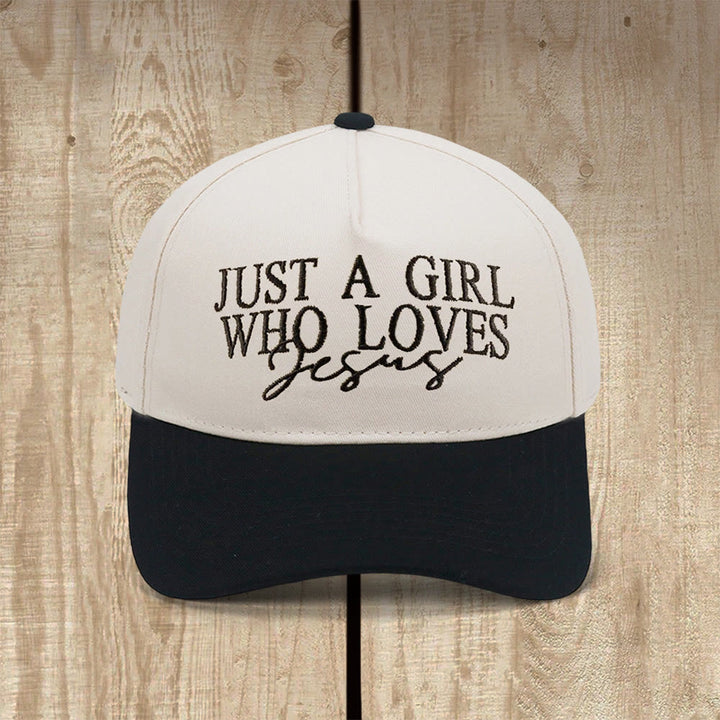 Christianartworkshop Cappellino da baseball ispirato alla fede "Una ragazza che ama Gesù" - Nero - image 0
