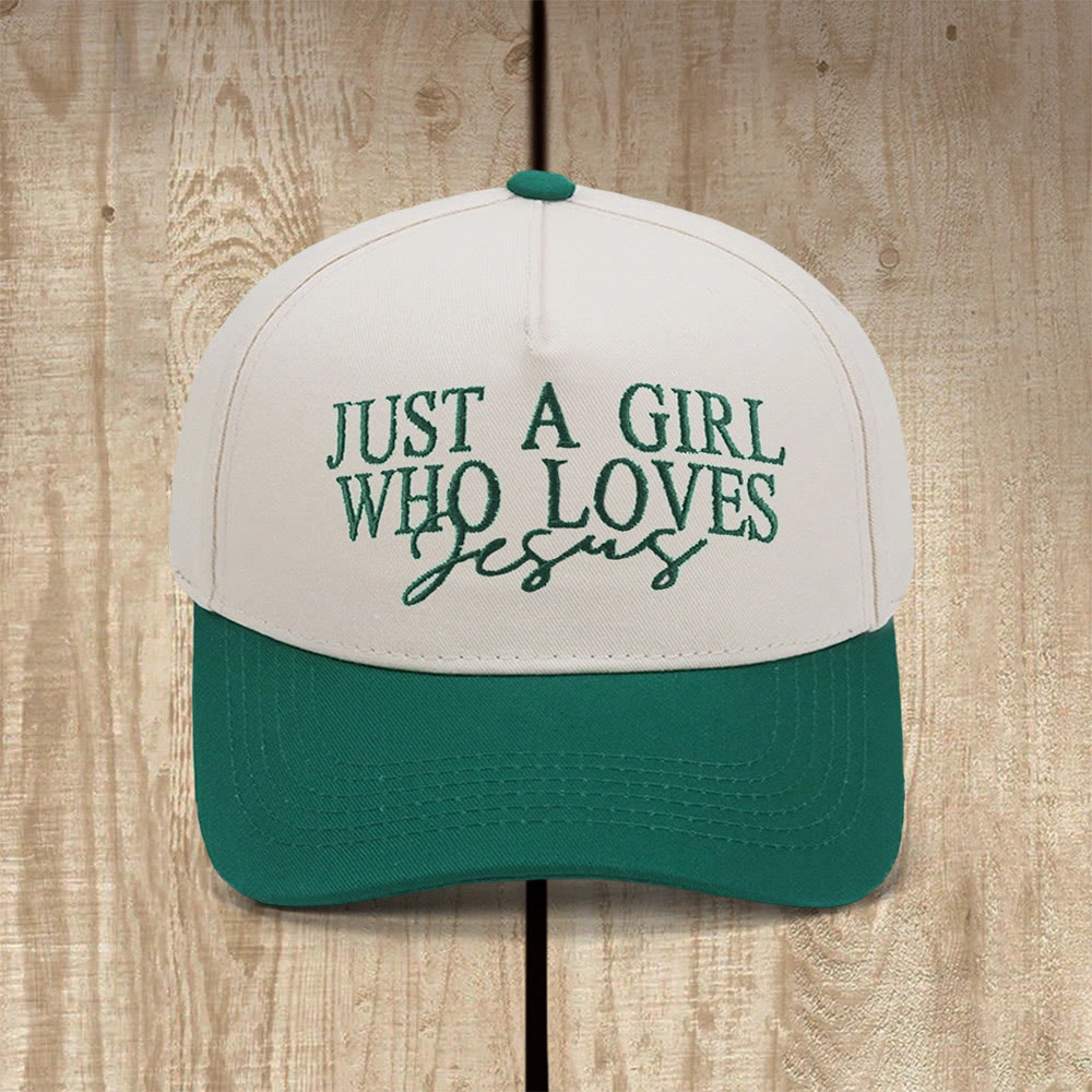 Christianartworkshop Cappellino da baseball ispirato alla fede "Una ragazza che ama Gesù" - Verde scuro - image 11