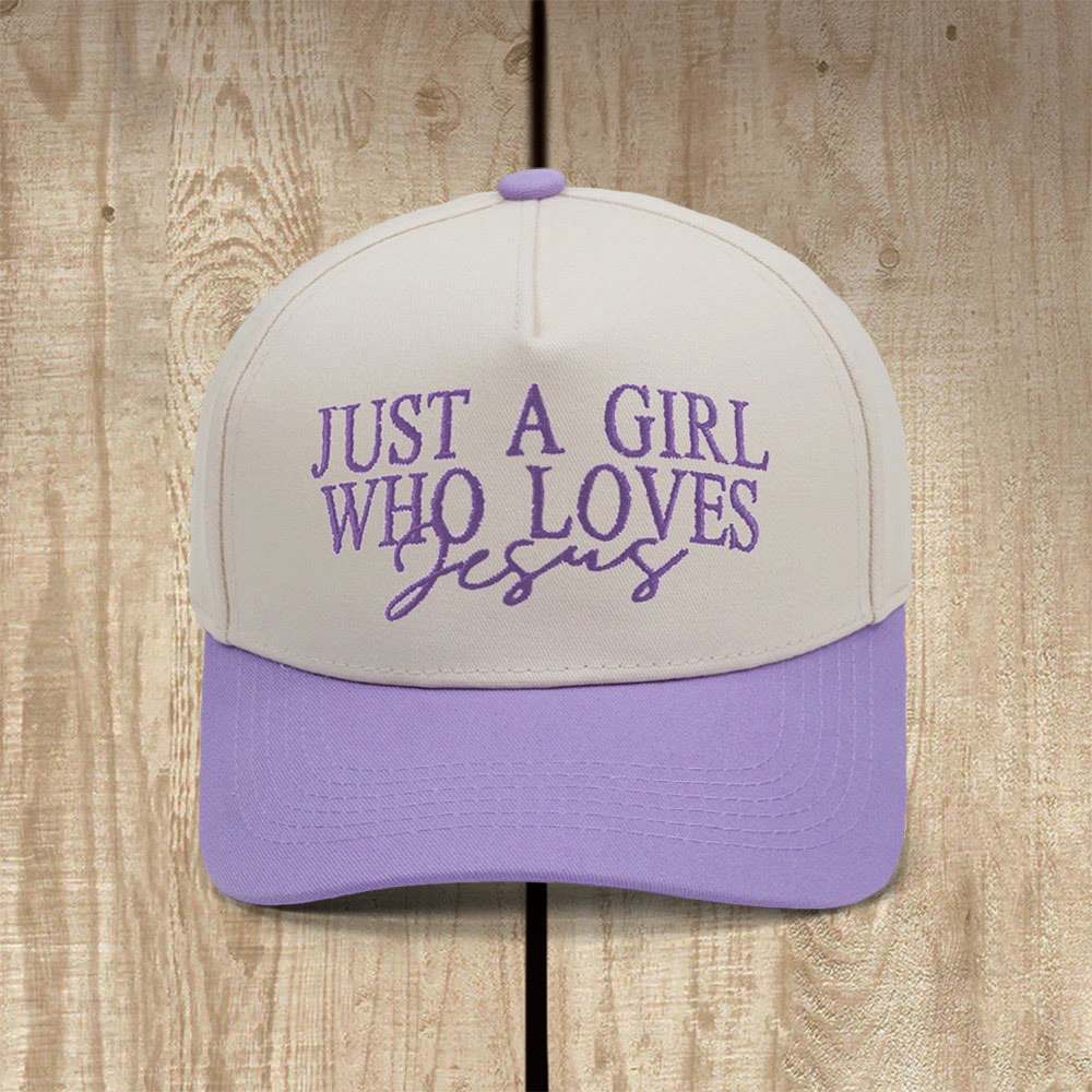 Christianartworkshop Cappellino da baseball ispirato alla fede "Una ragazza che ama Gesù" - Viola - image 6