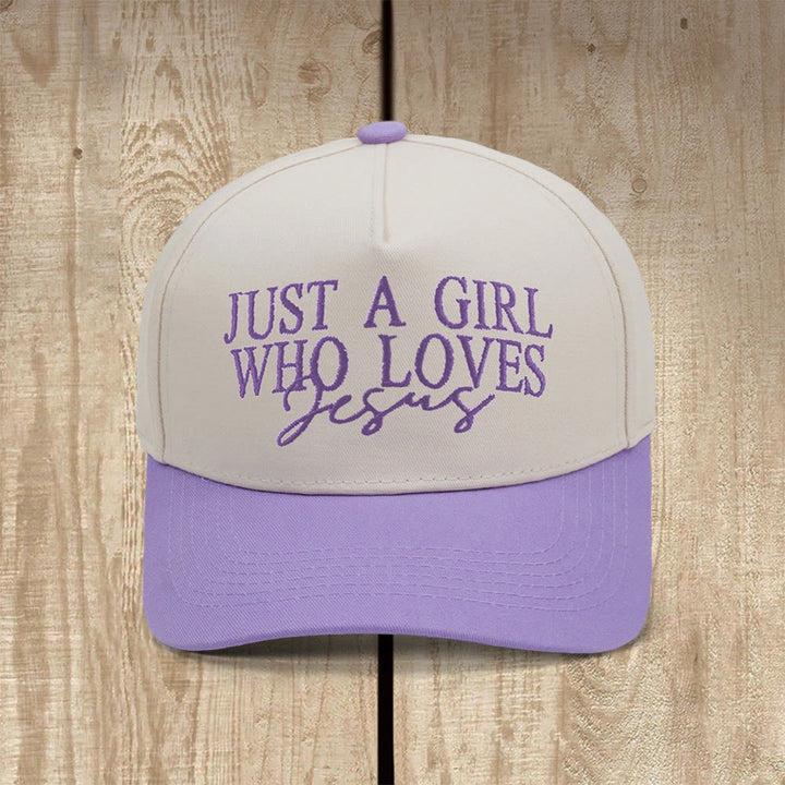 Christianartworkshop Cappellino da baseball ispirato alla fede "Una ragazza che ama Gesù" - Viola - image 6