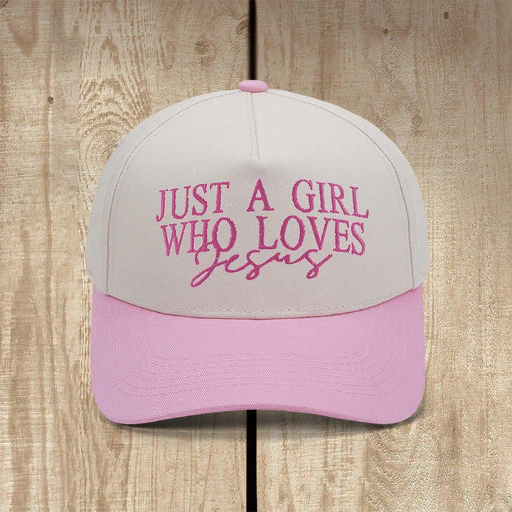 Christianartworkshop Cappellino da baseball ispirato alla fede "Una ragazza che ama Gesù" - Rosa - image 5