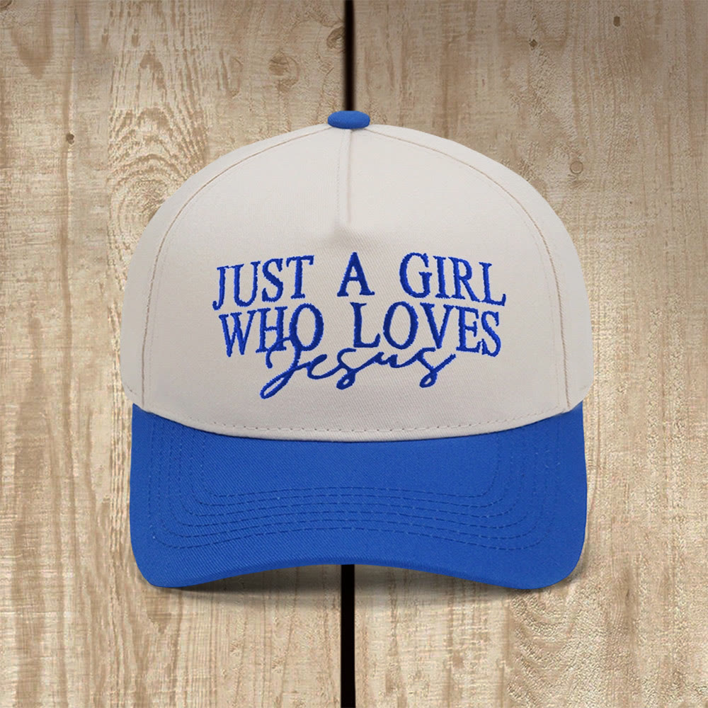 Christianartworkshop Cappellino da baseball ispirato alla fede "Una ragazza che ama Gesù" - Blu reale - image 8