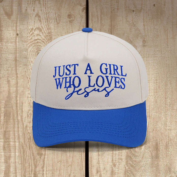 Christianartworkshop Cappellino da baseball ispirato alla fede "Una ragazza che ama Gesù" - Blu reale - image 8