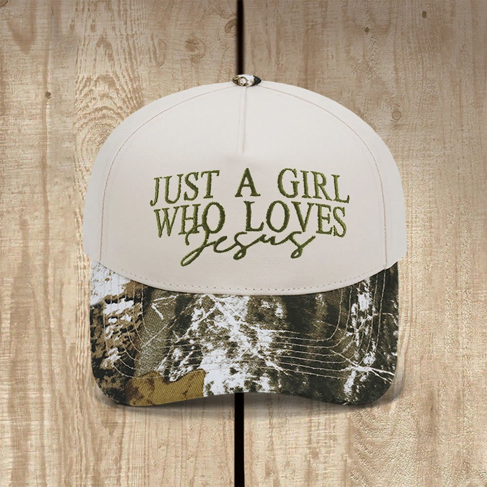 Christianartworkshop Cappellino da baseball ispirato alla fede "Una ragazza che ama Gesù" - Camuffare - image 13